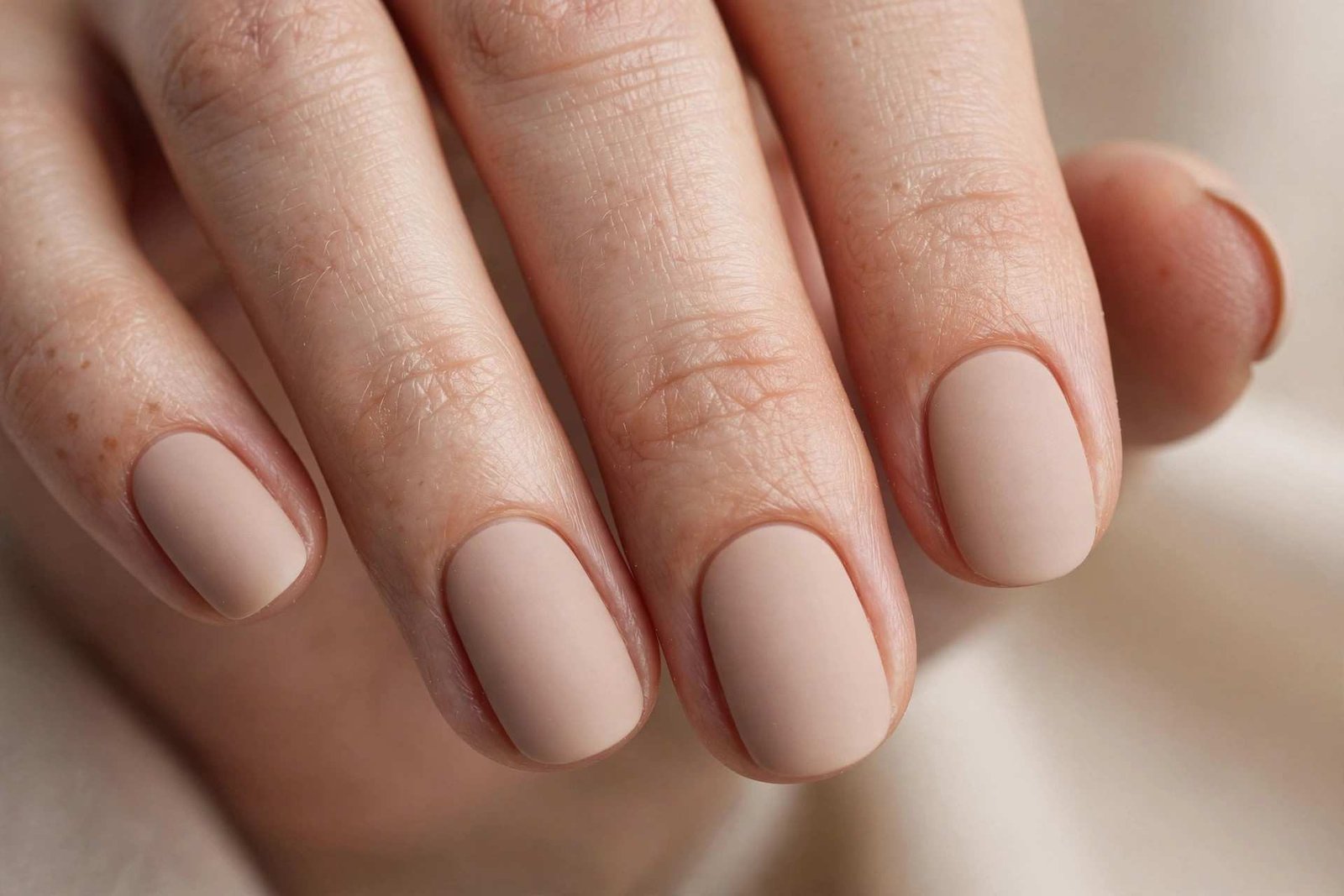 Matte Nude nail design