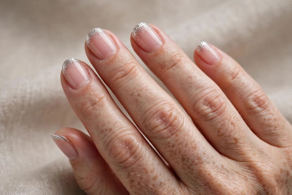 Glitter Short Tips nail design
