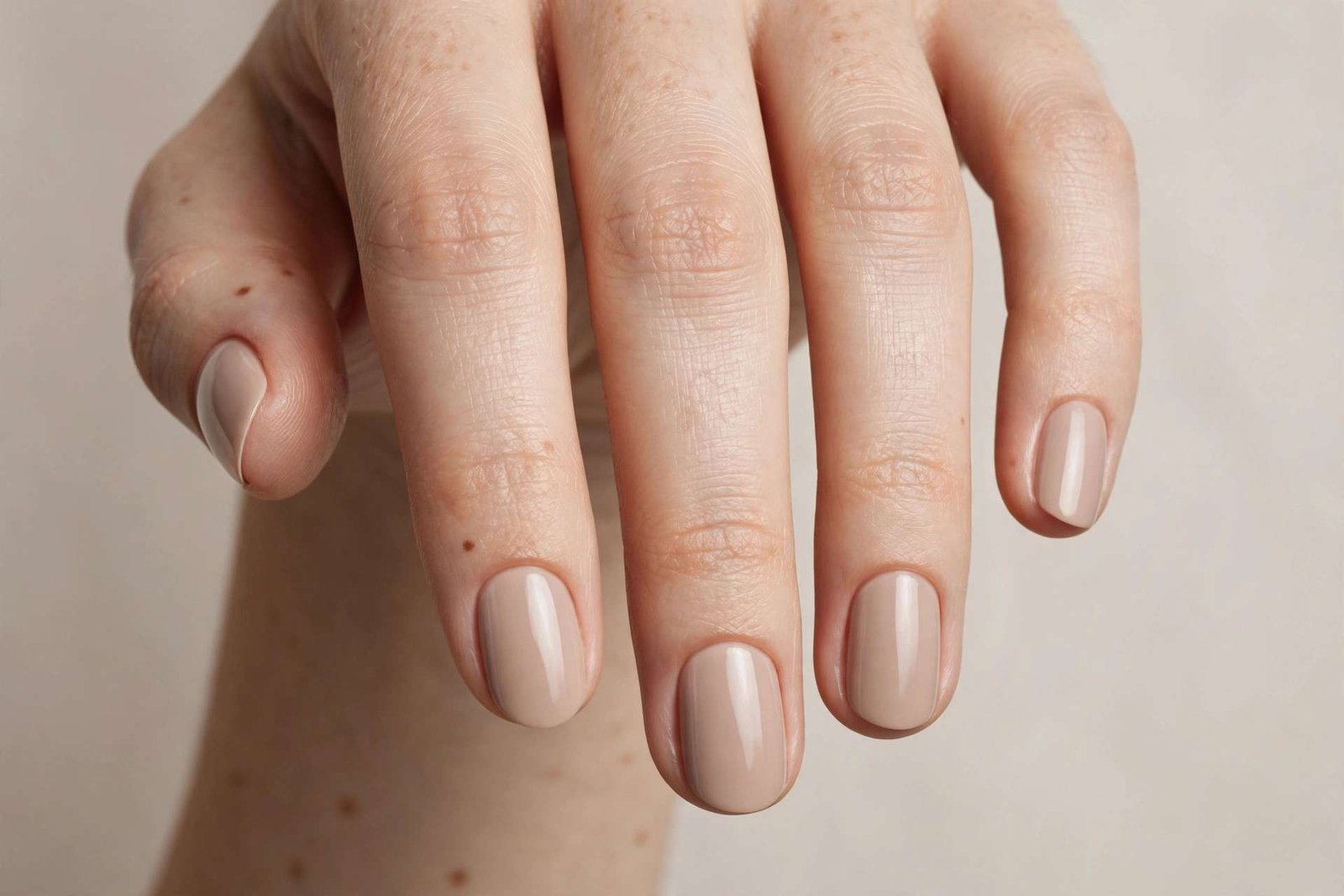 Nude Short Oval nail design