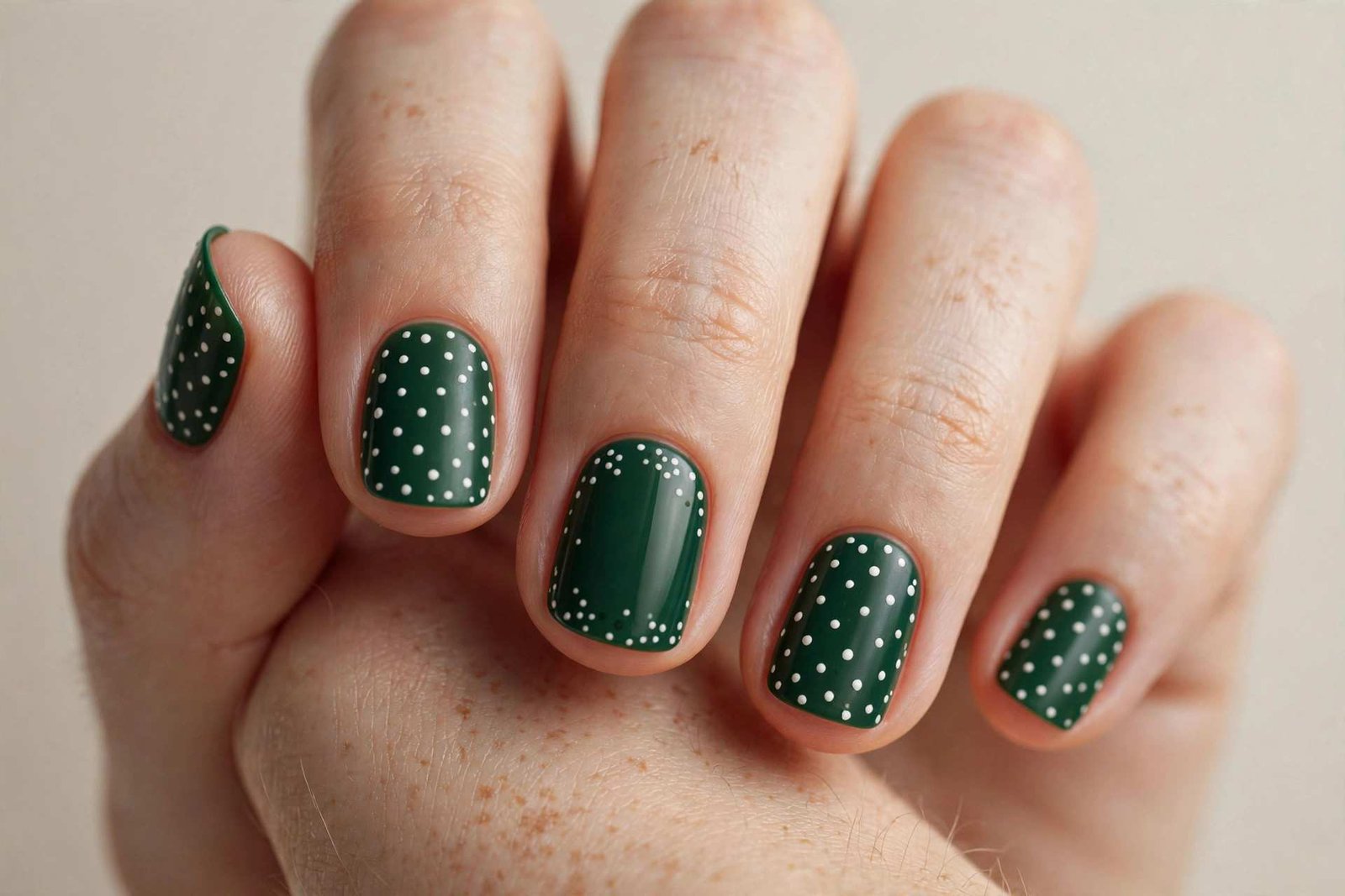Simple Dot Short nail design