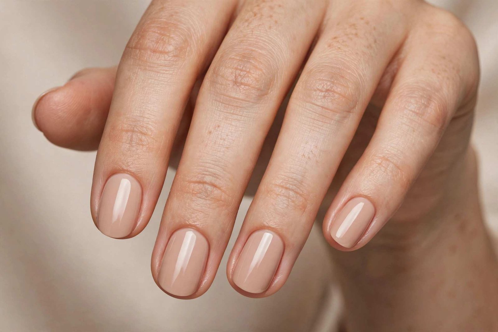 Nude Short Oval nail design