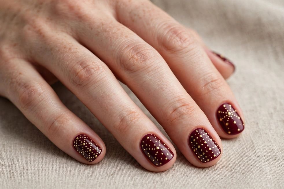 Simple Dot Short nail design