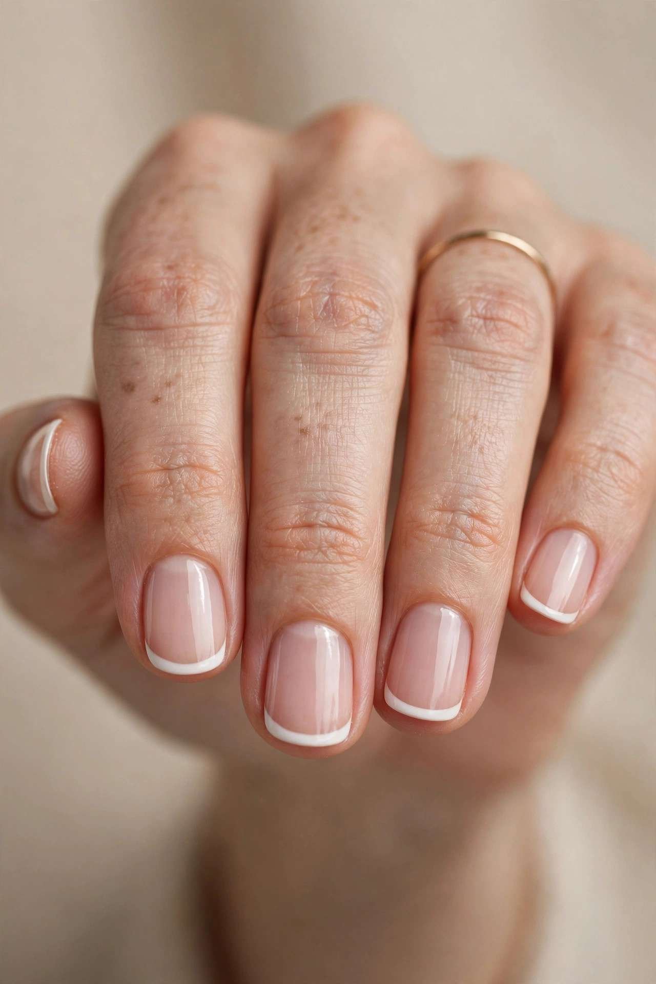 French Short nail design