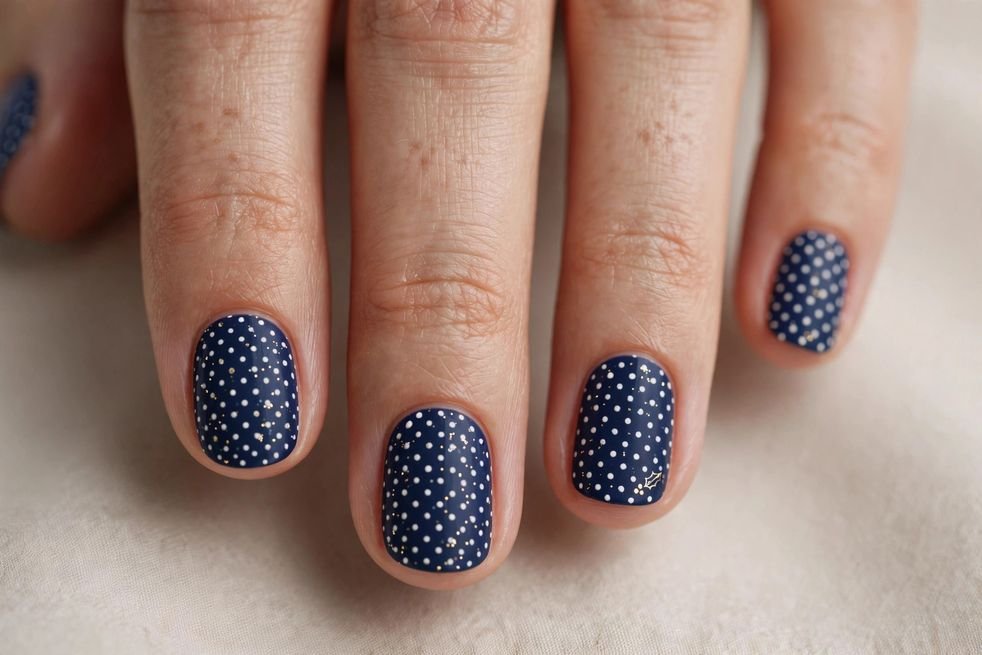 Simple Dot Short nail design