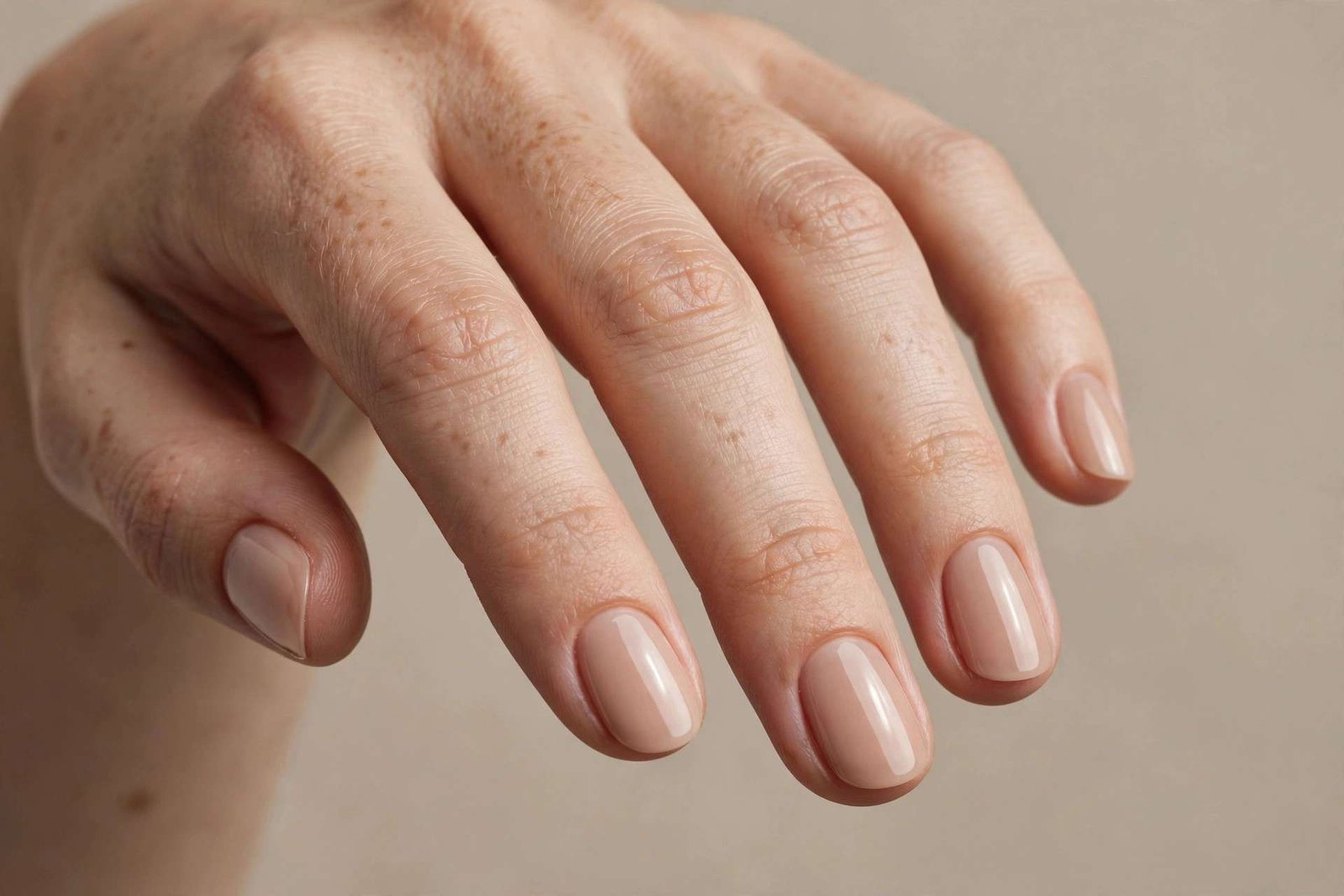 Nude Short Oval nail design