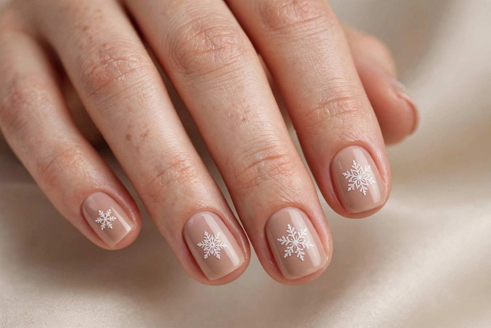 Snowflake Short nail design
