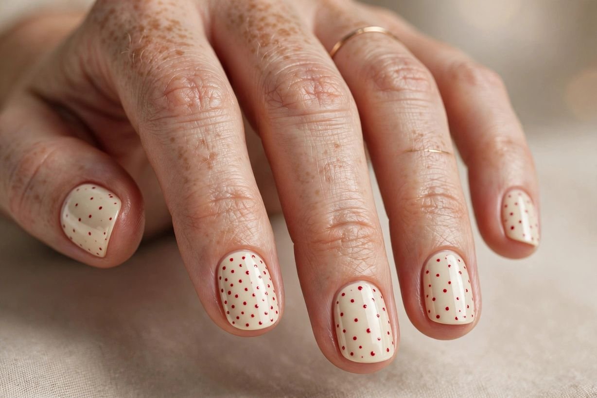 Simple Dot Short nail design