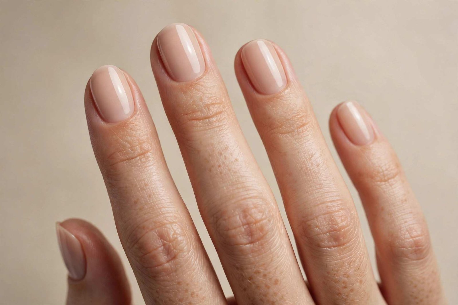 Nude Short Oval nail design