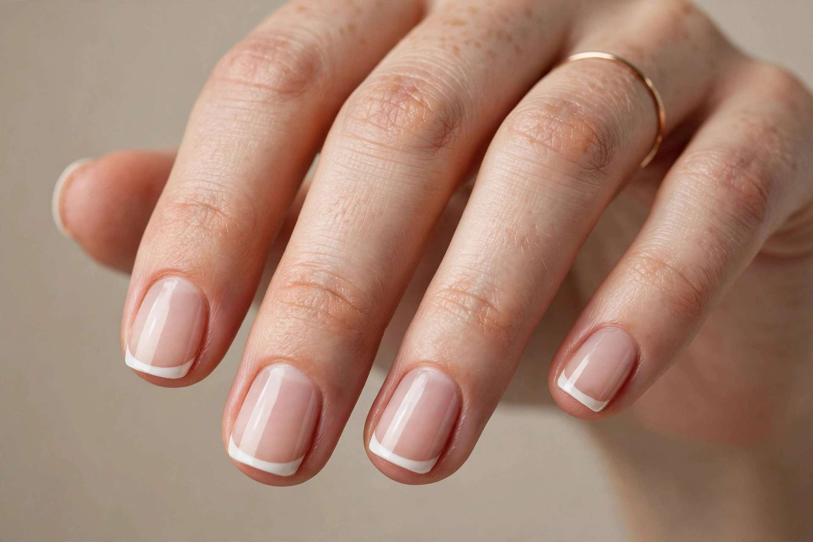 French Short nail design