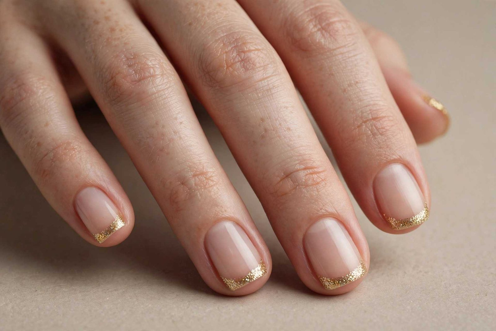 Glitter Short Tips nail design