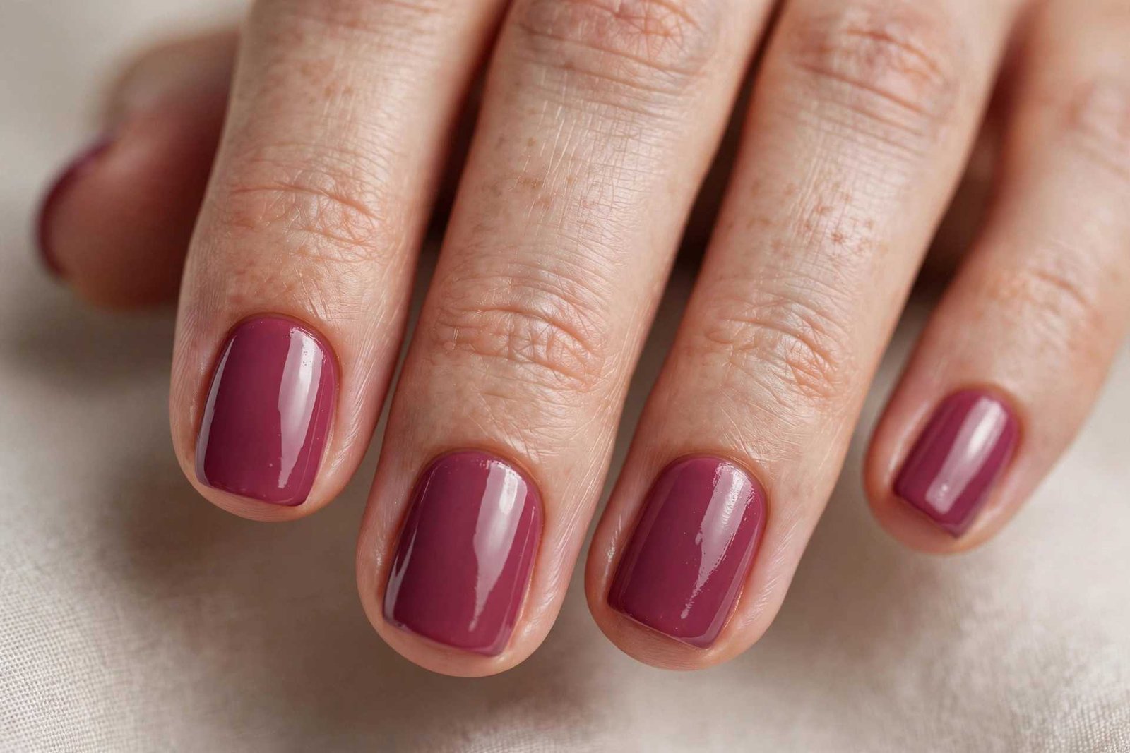 Berry Short nail design