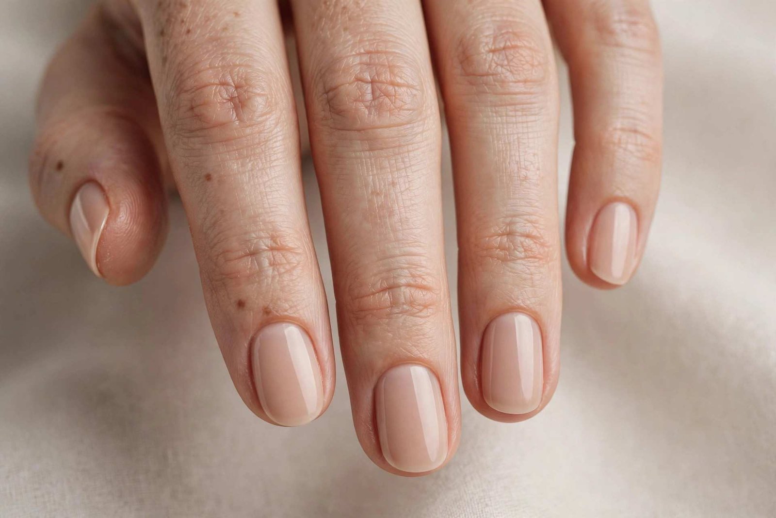 Nude Short Oval nail design