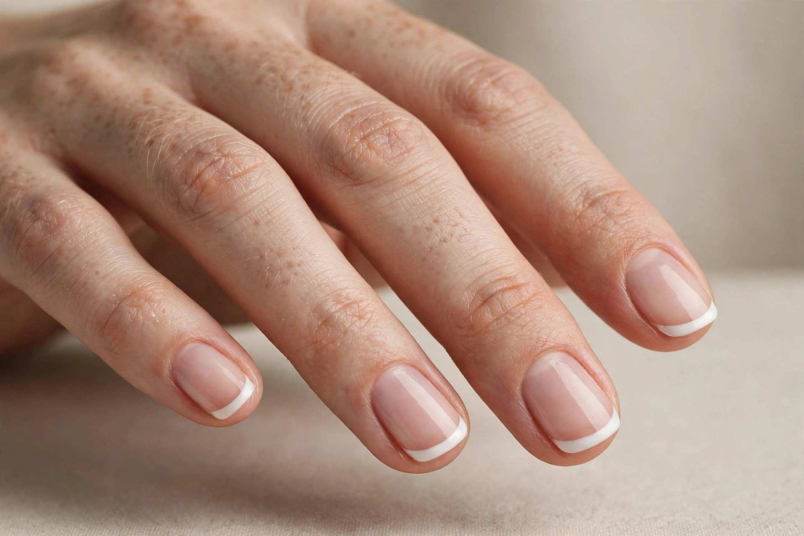 French Short nail design
