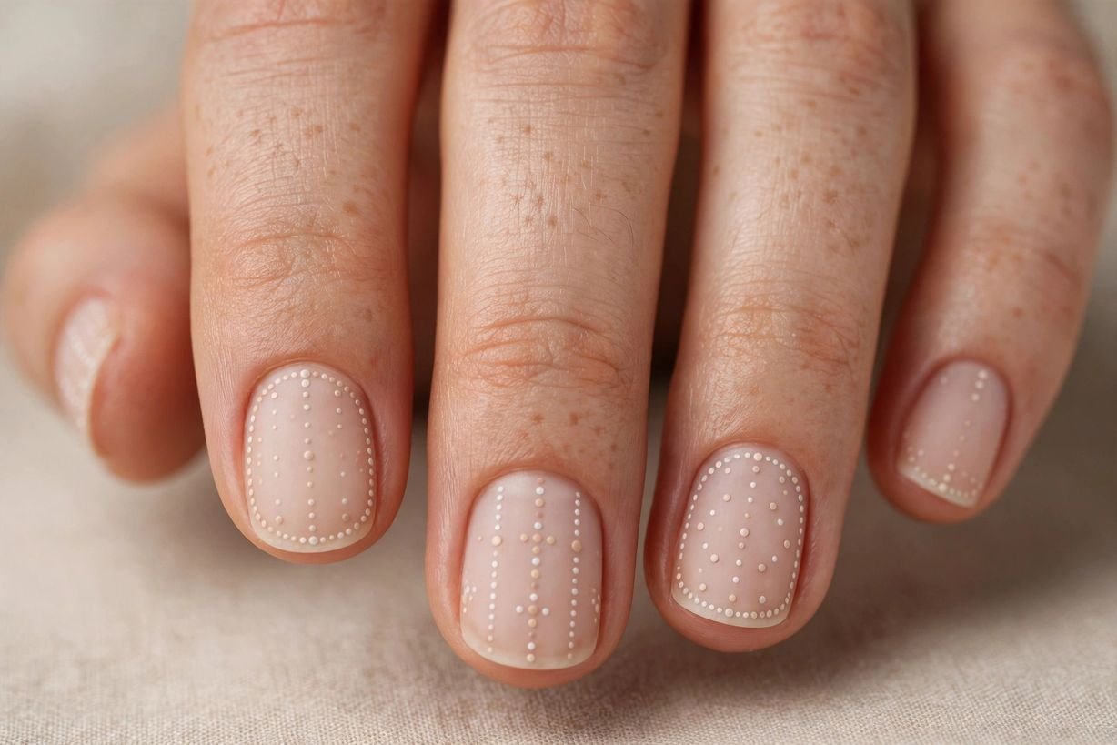Simple Dot Short nail design