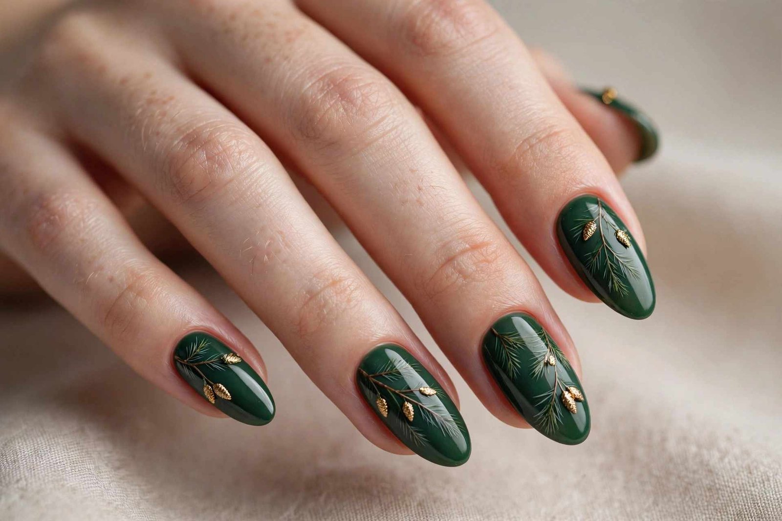 Pine Needle Nail Art nail design