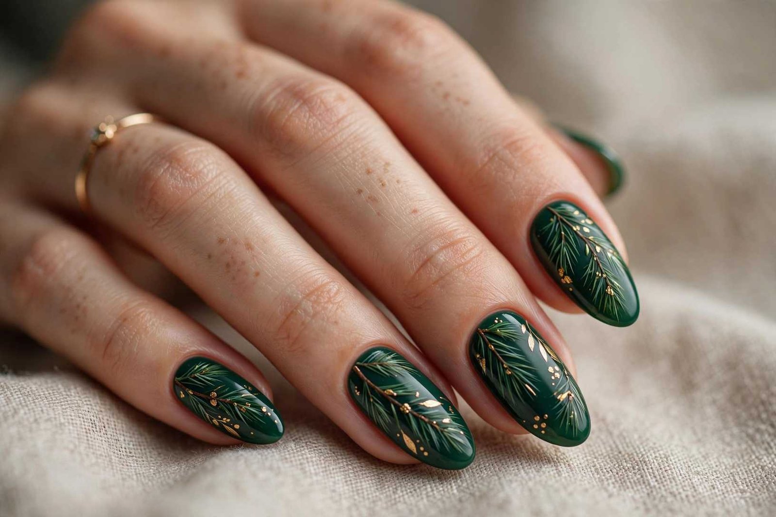 Pine Needle Nail Art nail design