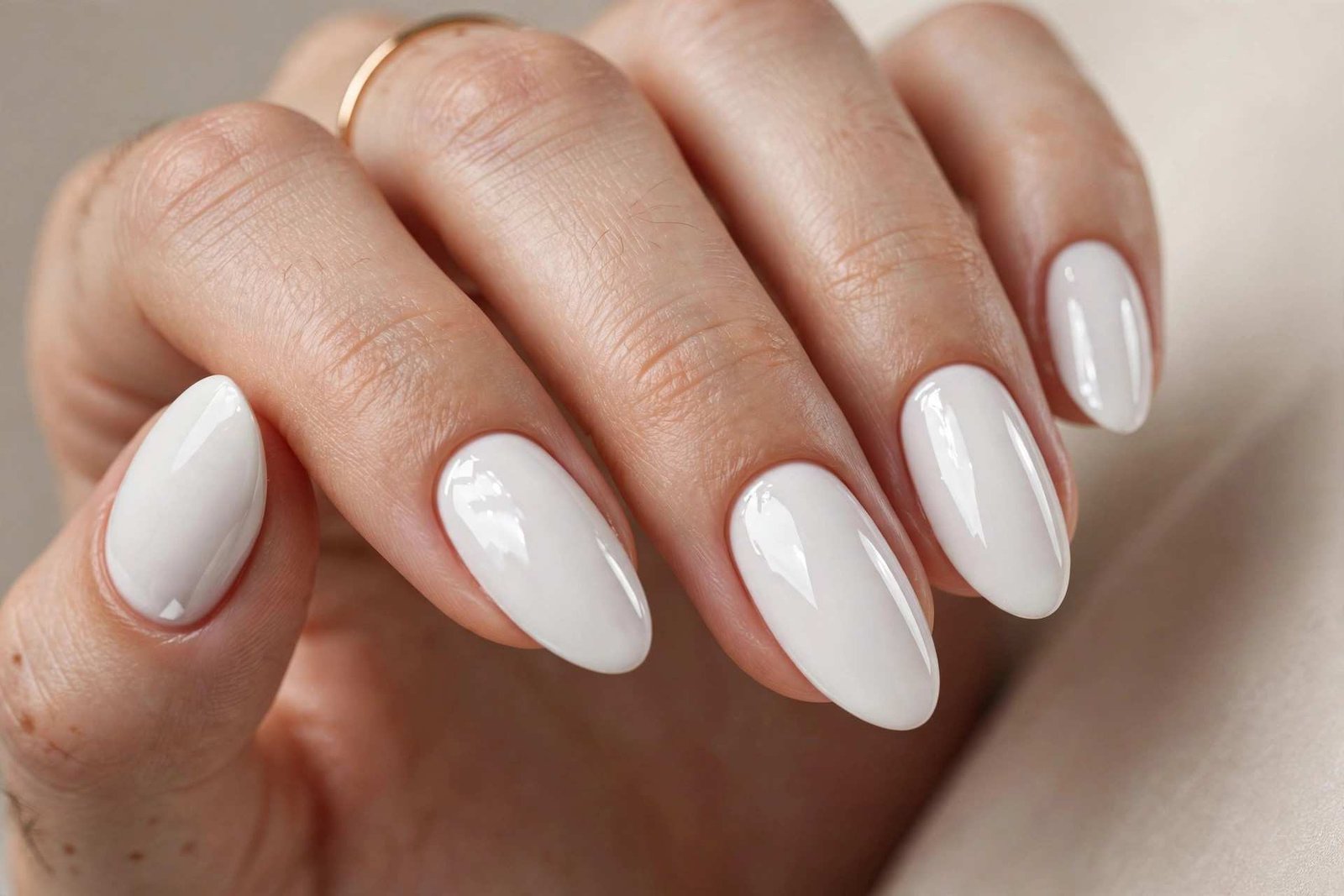 Snow White Gloss nail design