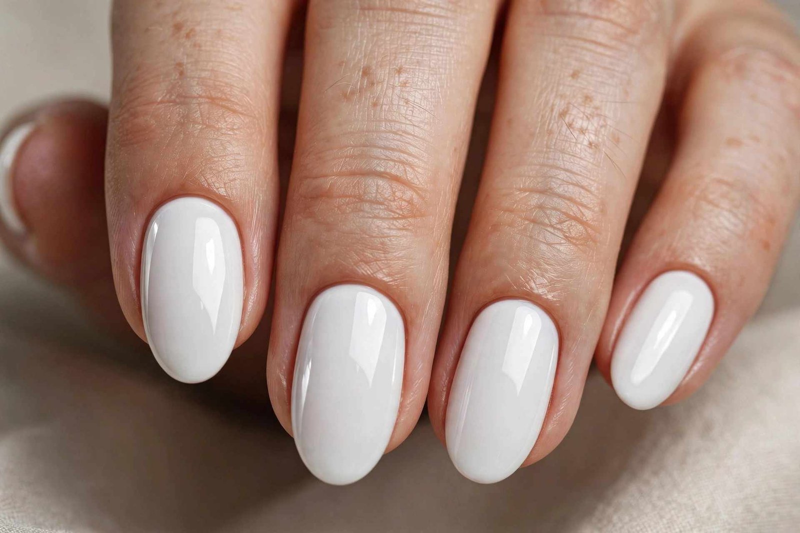 Snow White Gloss nail design